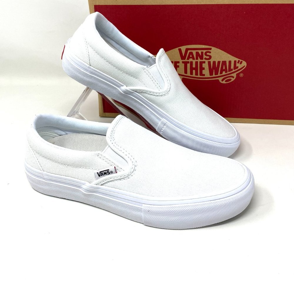 Vans Slip-On Pro White Skateboarding Women's Size Low Top Canvas VN0A347VWWW - Picture 8 of 10